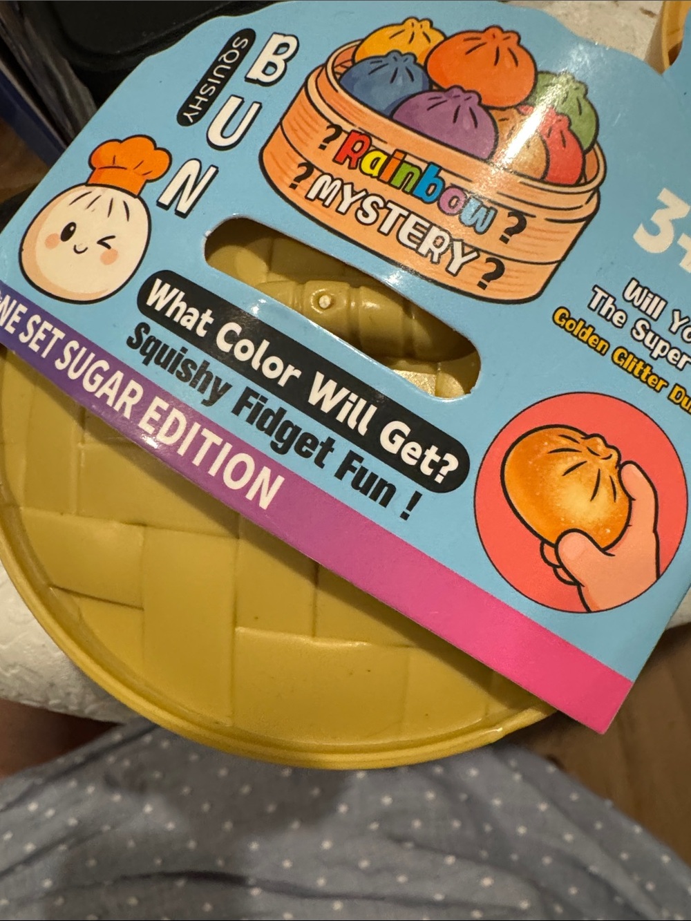 Squishy Bun Mystery Sugar Edition Kids Toy - Yellow